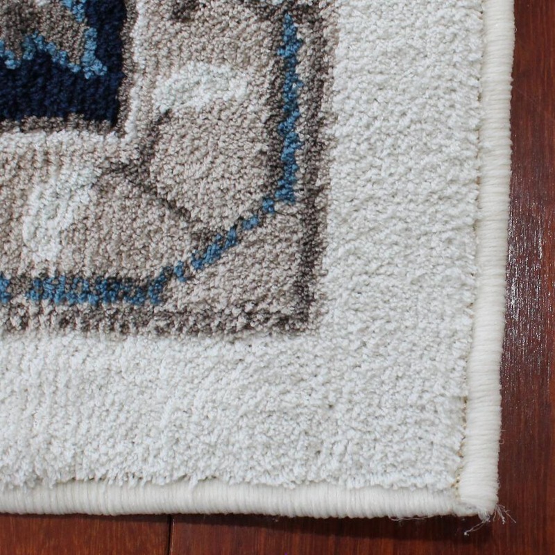 Buy Blue Cream Evanna VintageStyle Floor Area Traditional Soft Rug