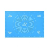 Kitchen Baking Fondant Silicone Pastry Bakeware Mat Tray - Blue
