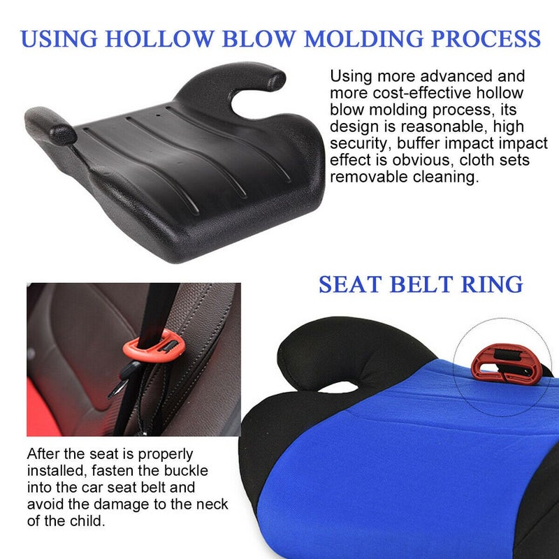 3-12 Years Children Kids Car Booster Seat Safety Chair Cushion Pad Sturdy  Black