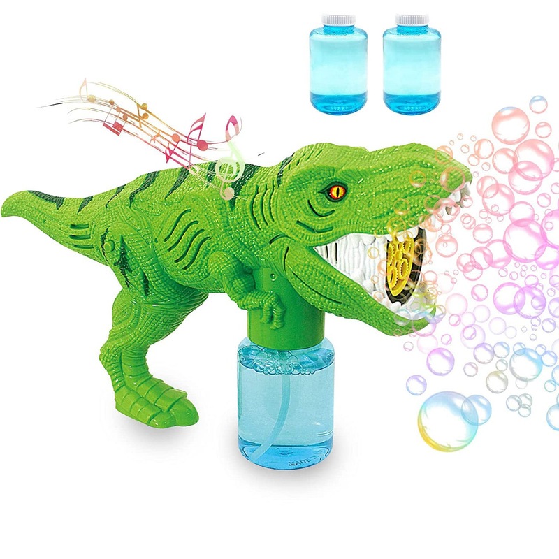 Buy Dinosaurs Bubble Blower Machine Gun with Sound Green MyDeal
