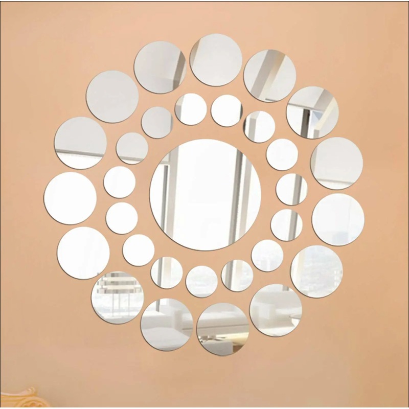 Buy DIY Circle Mirror Wall Sticker 26pcs MyDeal