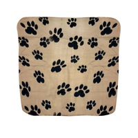Machine Washable Dog Pet Blankets Paw Design - 70x70cm