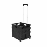 Grocery Cart Trolley Foldable Shopping Basket Portable Folding with Wheels