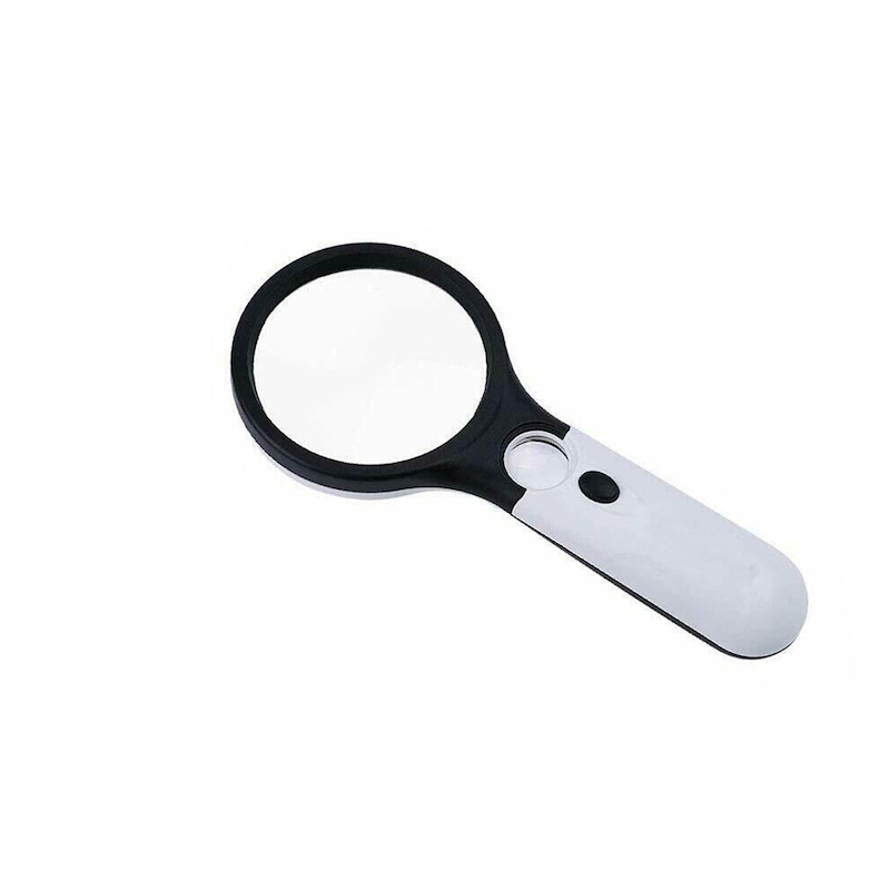 Buy Handheld Reading Glass Magnifier with Light - 45X - MyDeal