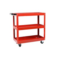 Handy Man Storage Workshop Cart Trolley Rolling Parts Storage - 3 Tier