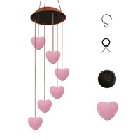 Outdoor Garden Wind Chimes Solar Powered LED Ball Light Decoration