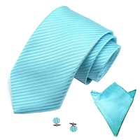 Mens Striped Business Formal Silk Hanky Ties