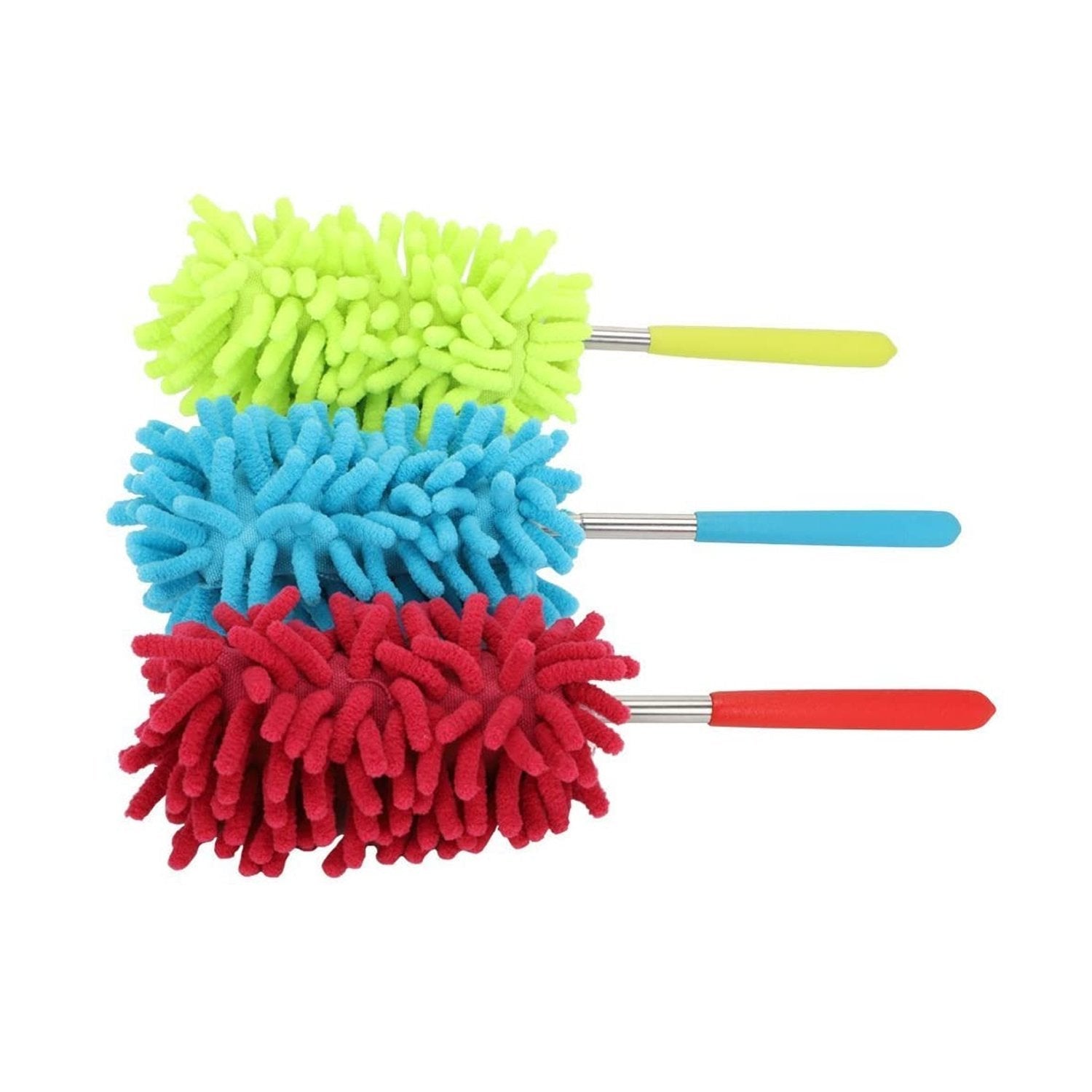 Hand Dusters Washable Dusting Brush with Telescoping Pole - pack of 3