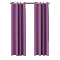 Purple Blackout Curtains Bedroom Window Draperies 2pcs