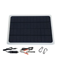 Travel Vehicle Solar Panel Trickle Kit Battery Charging Tool 20w - 12v
