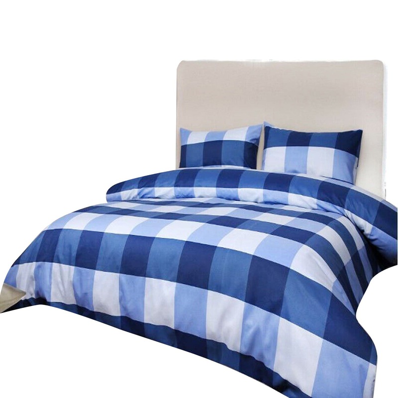 Buy Ultra Soft Single Double Queen King Quilt Cover Set Magic Check