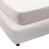 White Easy Fit Quilted Elastic Fitted Valance Bed Skirt