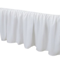 White Ruffled Platform Bed Skirt Valance