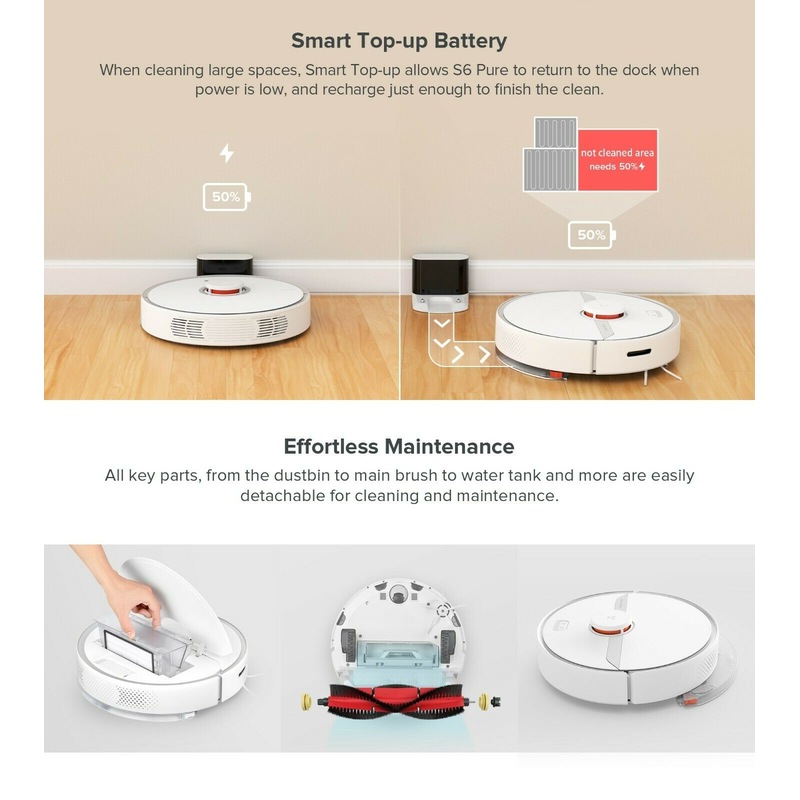 Roborock S6 Pure Robot Vacuum Mop Cleaner 3nd Mi Jia Generation 2020 AU