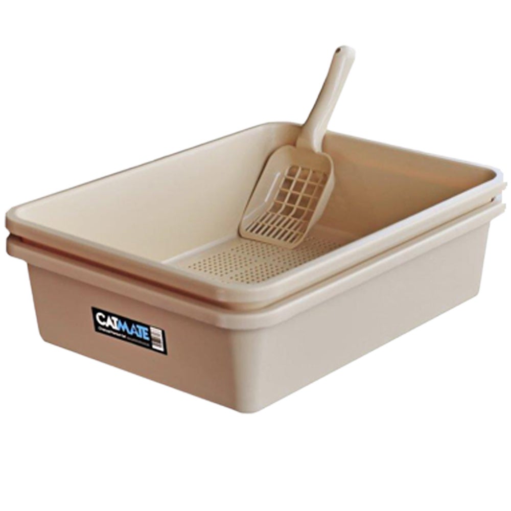 Cat Mate 3 Piece Litter Kit Sieve Tray with Scoop - 2 Colours
