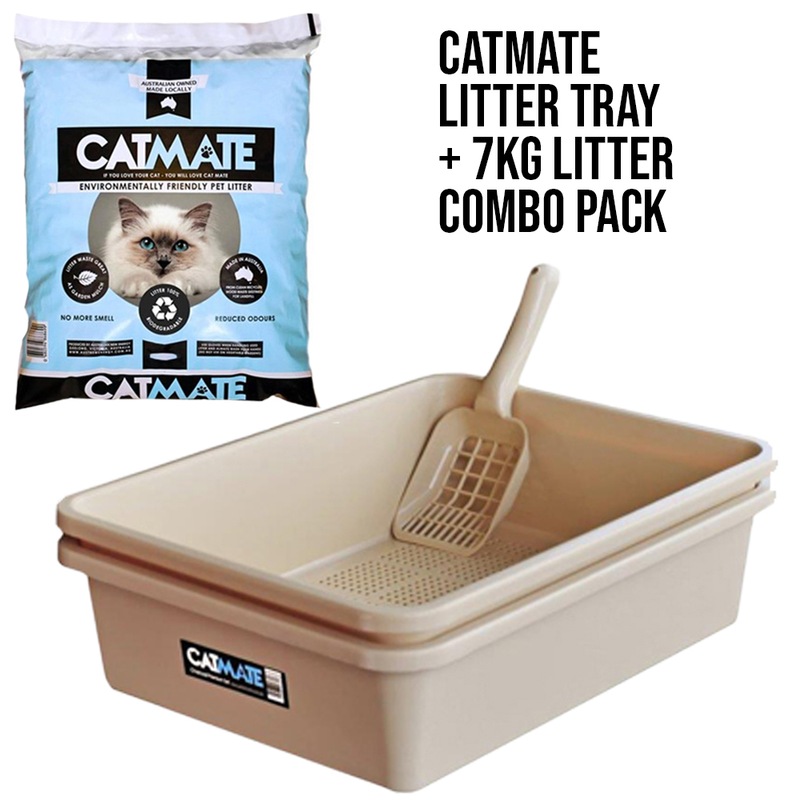 Buy Cat Mate 3 Piece Litter Kit Sieve Tray with Scoop + 7kg Litter 2