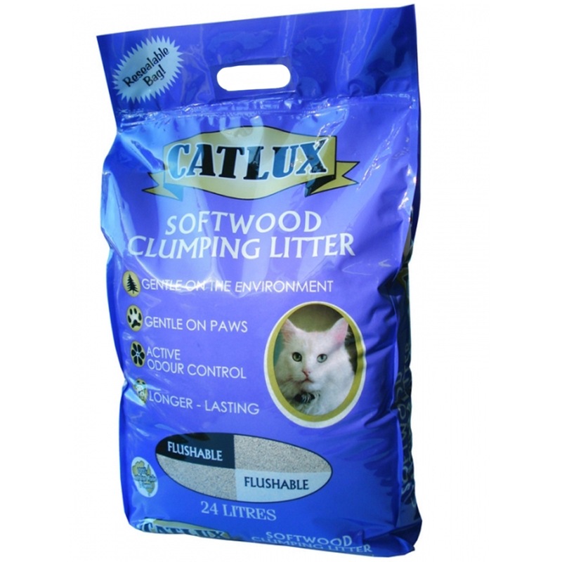 Buy Catlux Odour Control Softwood Cat Clumping Litter 2 Sizes MyDeal