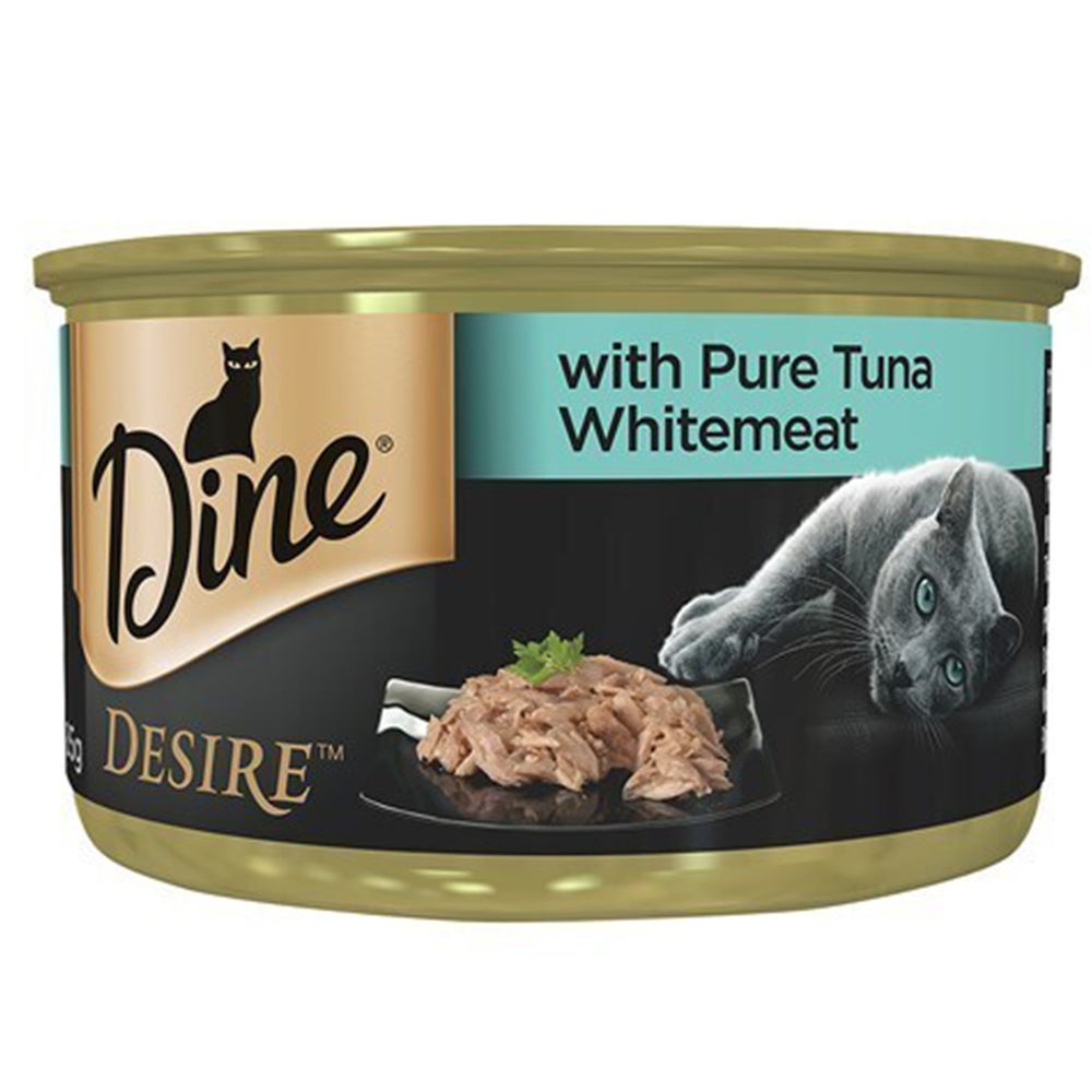Dine Desire Cat Wet Food w/ Pure Tuna Whitemeat - 2 Sizes