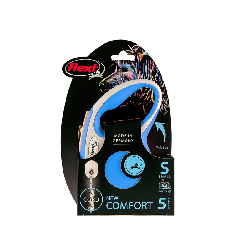 Buy Flexi Comfort Retractable Cord Dog Lead Blue 2 Sizes MyDeal