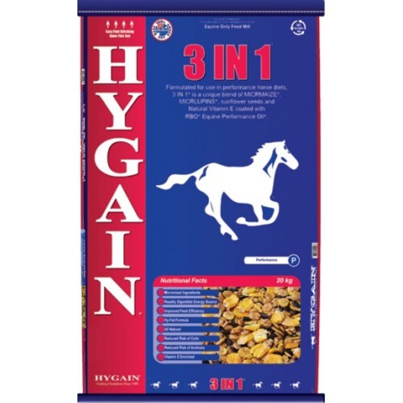 Buy Hygain 3 in 1 Horse Performance Feed Supplement 20kg MyDeal