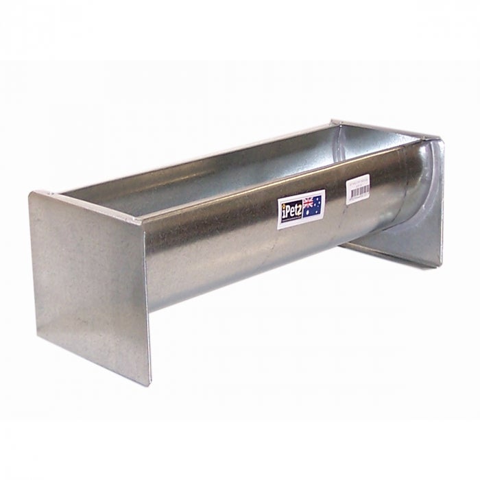 iPetz Galvanised Poultry Trough Food Water Feeder - 4 Sizes