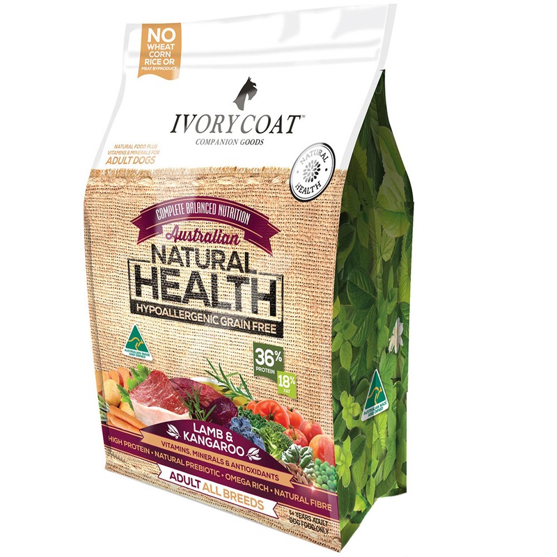 Buy Ivory Coat Dog Adult 1+ Grain Free Lamb & Kangaroo 2 Sizes MyDeal