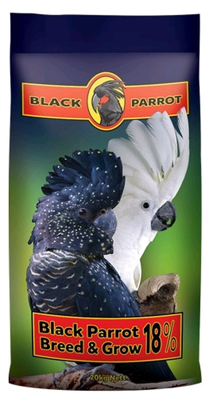 Laucke Black Parrot Breed & Grow Food Pellet 18% - 2 Sizes