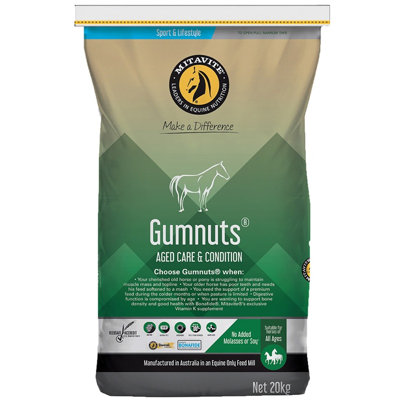 Buy Mitavite Gumnuts Horse Feeds 20kg MyDeal