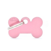 My Family Basic Bone Pet Tag Collar Accessory Pink - 3 Sizes