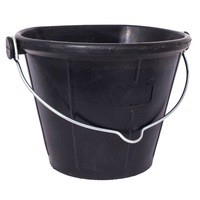 New Tyre Rubber Feeder Flat Back Bucket Durable Horse Pet Pony 17L