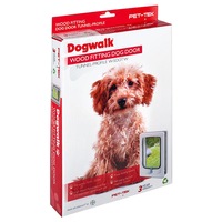 Pet-Tek Wood Fitting Small Dog Door w/ Tunnel - 2 Colours