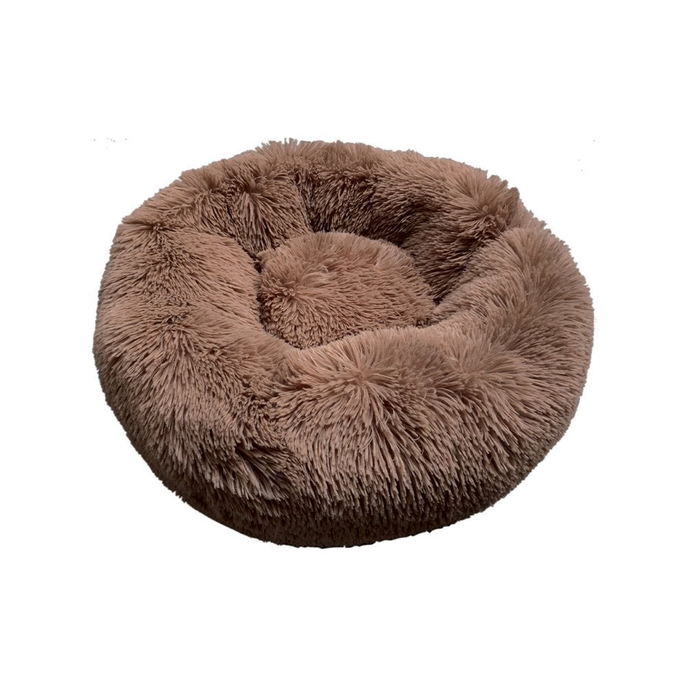 Prestige Pet Snuggle Buddies Calming Cuddler Plush Dog Bed Brown - 4 Sizes