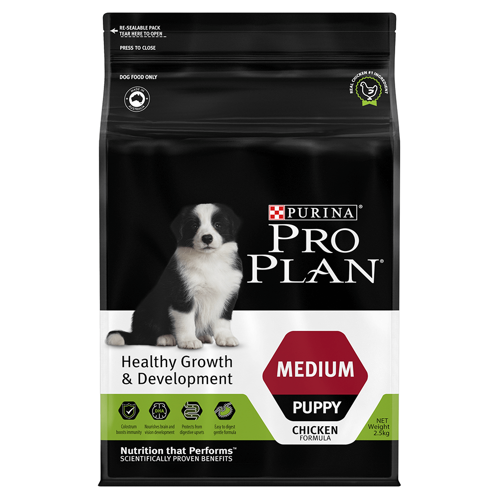 Pro Plan Puppy Medium Breed Healthy Growth Dry Dog Food Chicken 15kg