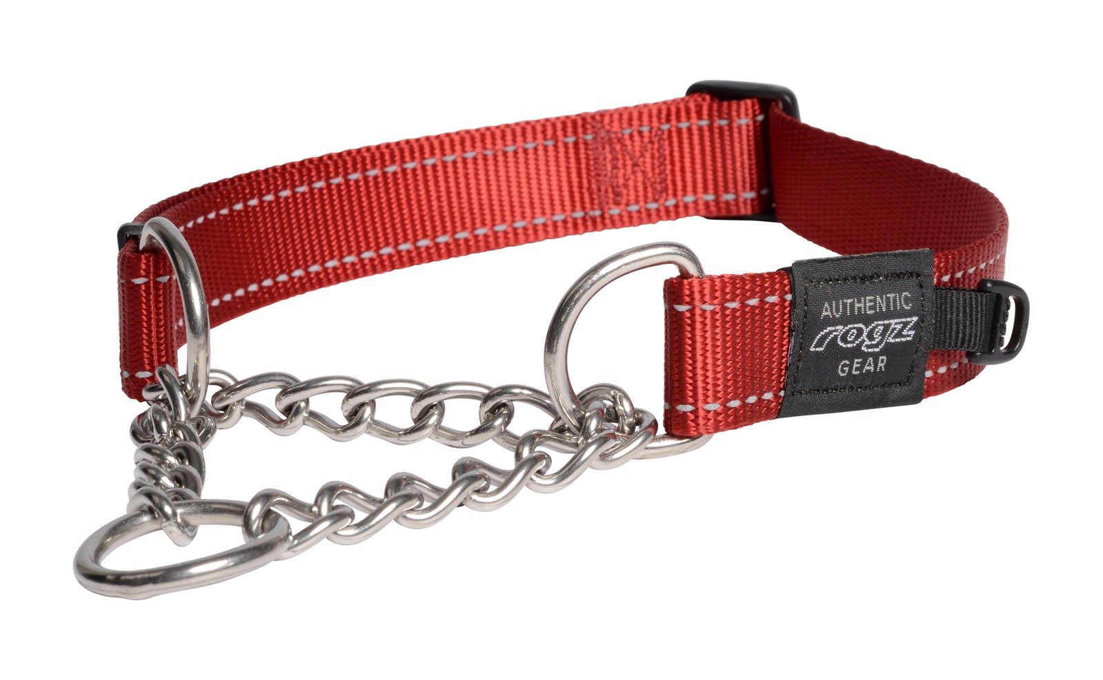 Rogz Control Obedience Non-Slip Dog Collar Red - 3 Sizes