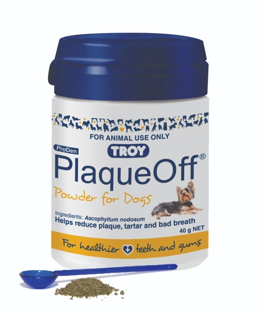 Troy Plaque Off for Pet Dogs Tartar Bad Breath Plaque 40g 