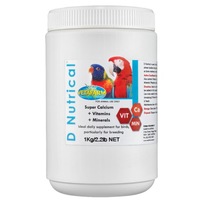 Vetafarm D'Nutrical Calcium Vitamins Mineral Supplement for Birds - 5 Sizes