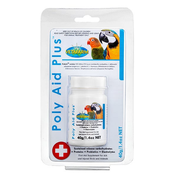 Vetafarm Poly-Aid Plus Supplement for Sick Injured Birds & Animals - 4 Sizes