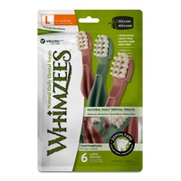 Whimzees Toothbrush Dental Care Dog Treat Value Bag - 4 Sizes