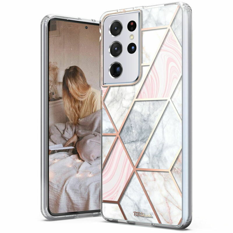 For Samsung Galaxy S21 5G Case Clear Slim Marble Shockproof Cover