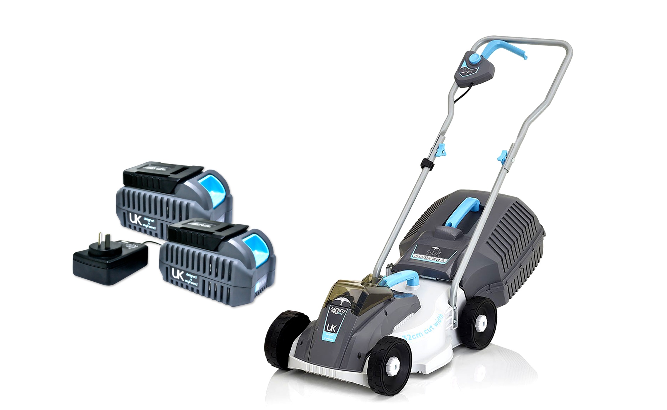 40V 32cm COMPACT CORDLESS BATTERY LAWN MOWER kit Include 2 and charger