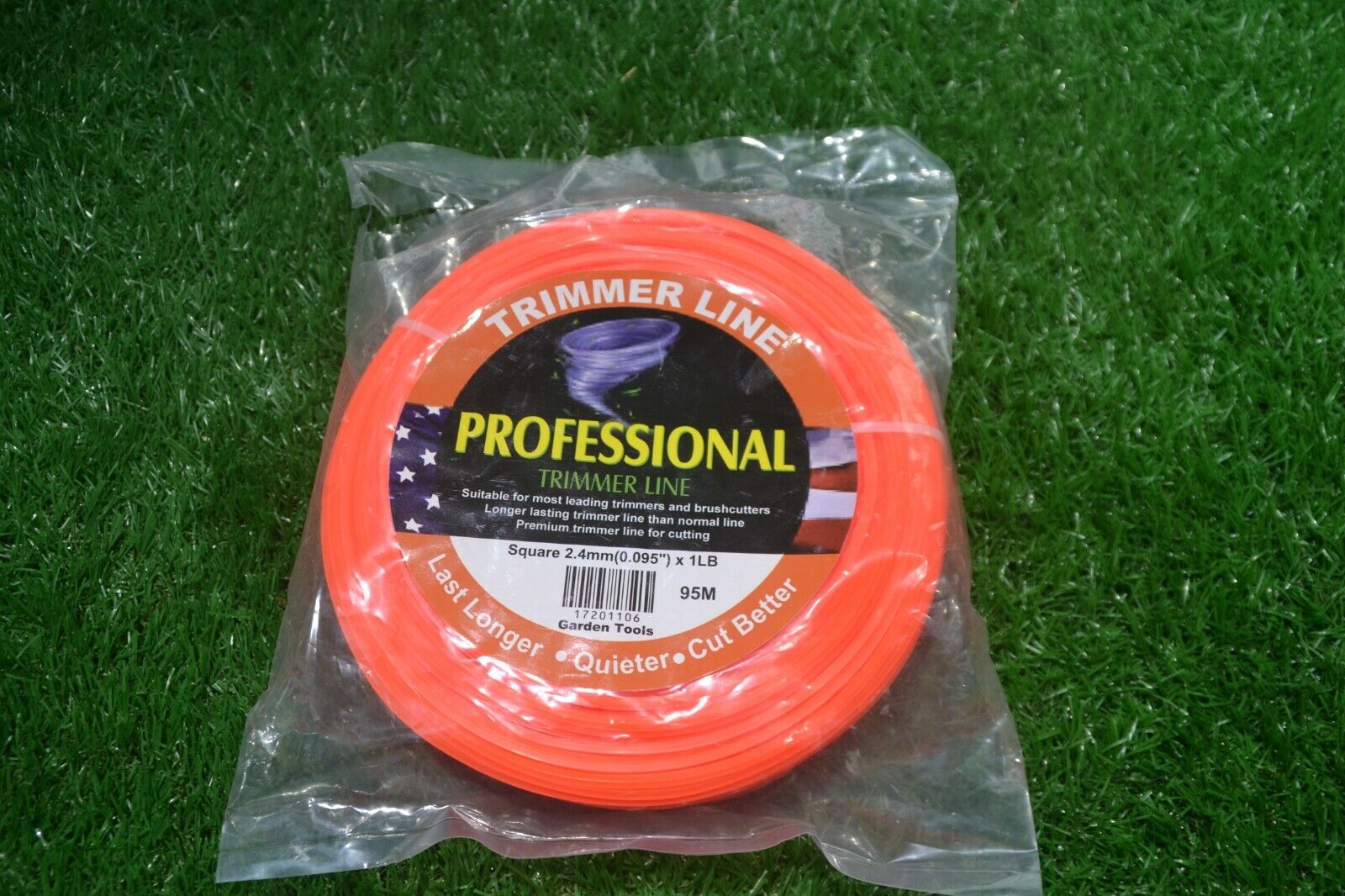 Commercial trimmer line ellispe twist 2.4MM X 1LB black 95M Unbranded Australia