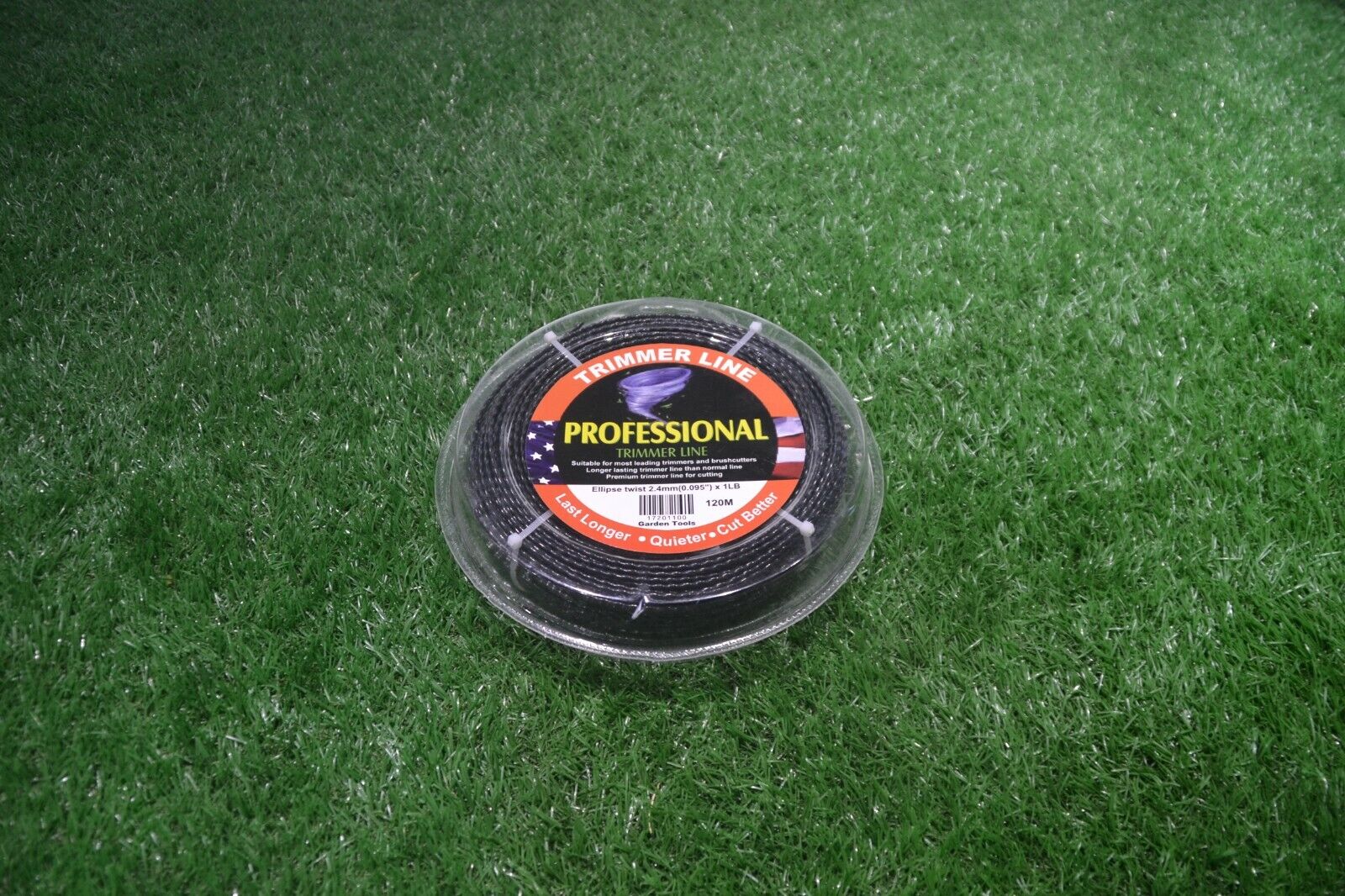 Commercial trimmer line ellispe twist 2.7MM X 1LB black 100M Unbranded Australia