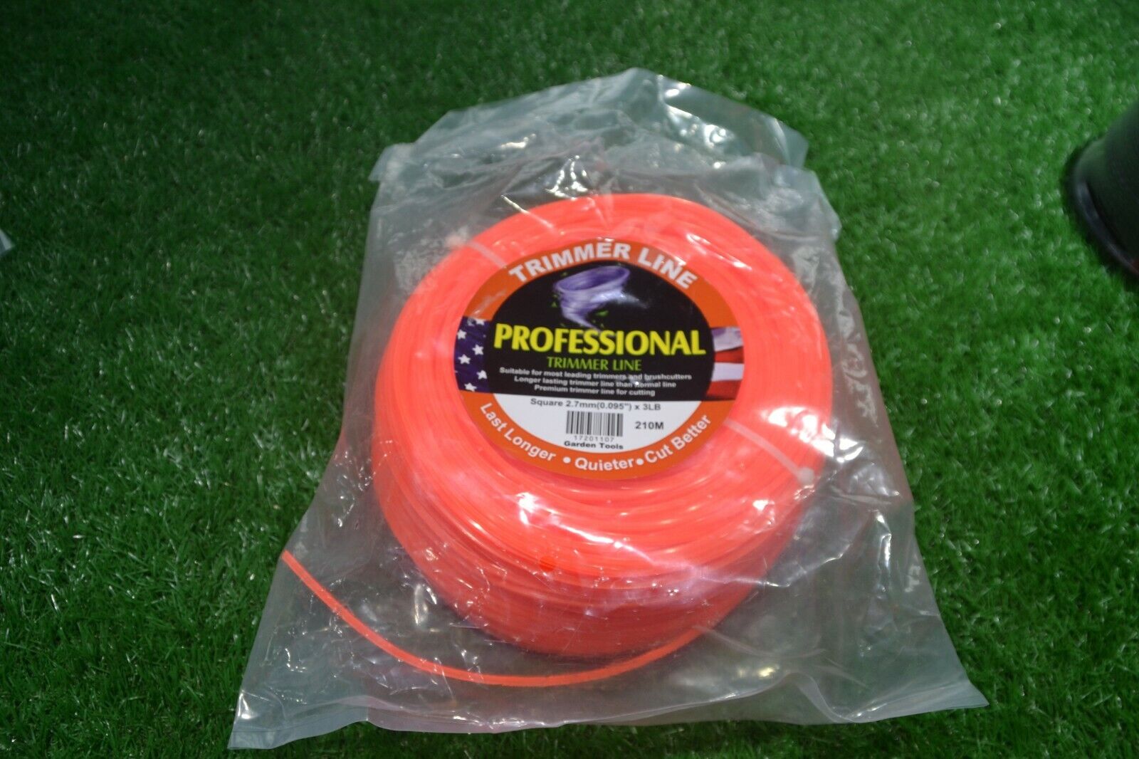 Commercial trimmer line ellispe twist 2.7MM X 3LB black 210M Unbranded Australia