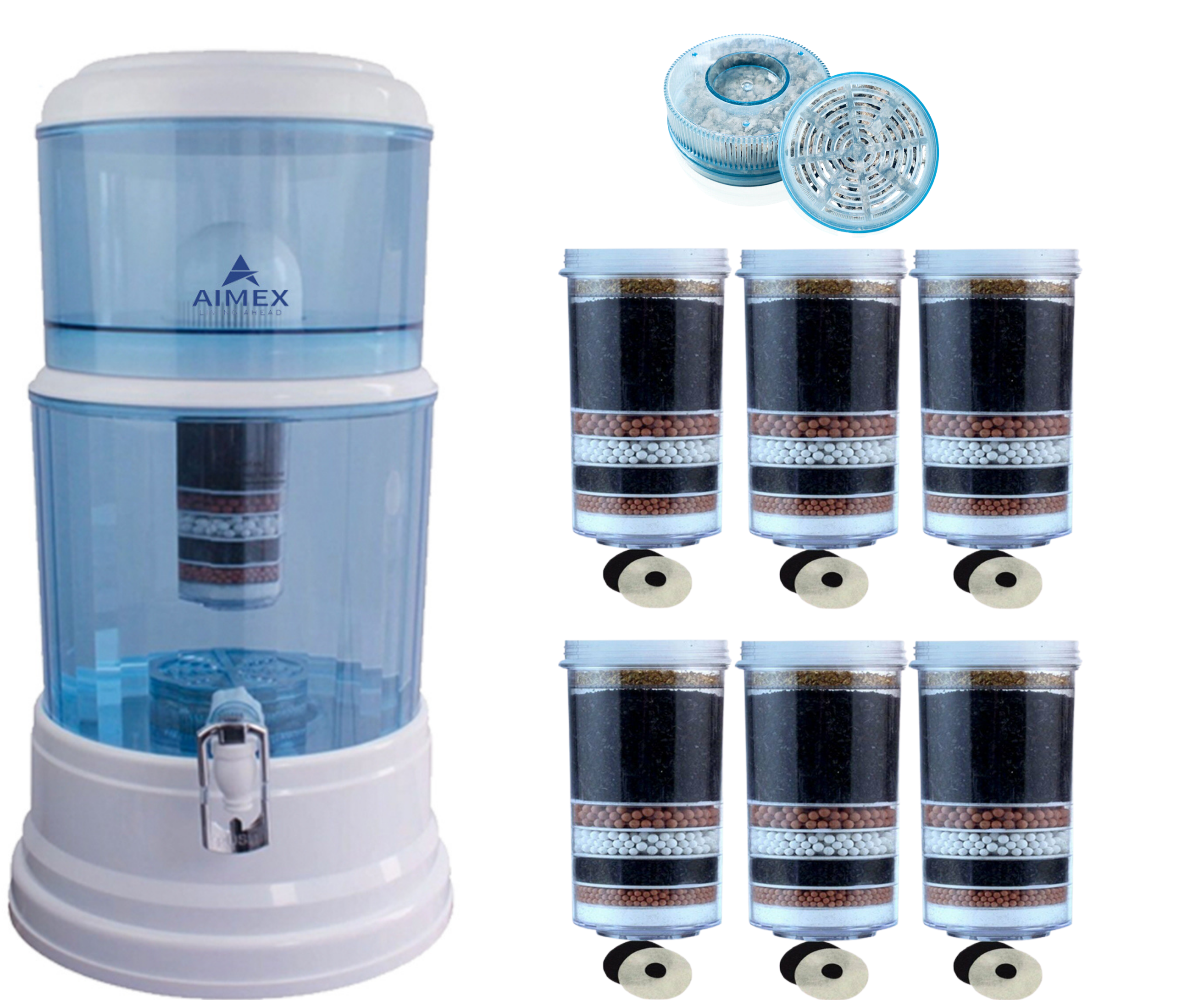 AIMEX WATER DISPENSER 20L BENCHTOP PURIFIER WITH 6 x 8 STAGE WATER FILTERS