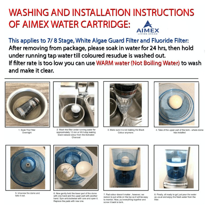 Buy Aimex Fluoride Removal Filter Replacement Bottle Set Charcoal Ceramic Purifier with Free