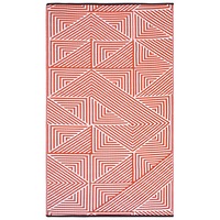 Recycled Plastic Outdoor Rug and Mat Reversible Waterproof Tokyo Burnt Orange - 180 x 270 cm - Weatherproof Rug, Recycled Plastic, Sustainable, Eco Friendly UV Resistant, Durable Outdoor, Patio Rug