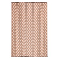 270x270cm Kimberley Beige and White Folded Recycled Plastic Outdoor Rug and Mat