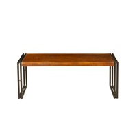 Astra Natural & Black Large Wooden Coffee Table - 120cm