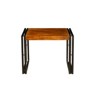 Astra Natural & Black Small Wooden Coffee Table - 60cm