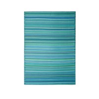 Cancun Aqua Recycled Plastic Outdoor Rug and Mat - Weatherproof Rug, Recycled Plastic, Sustainable, Eco Friendly UV Resistant, Durable Outdoor, Patio Rug, Fade Resistant
